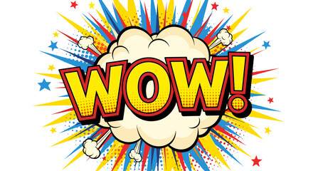 Fototapeta premium Wow comic pop art background