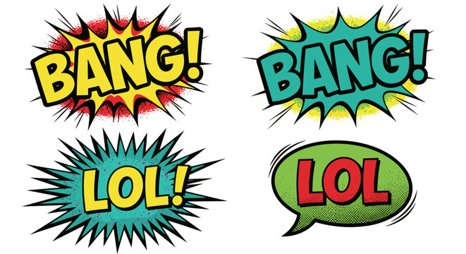 Comic book speech bubbles
