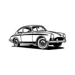 Obraz premium retro car isolated on white