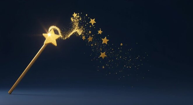 delicate tooth fairy wand with shimmering stars perfect for world oral health day