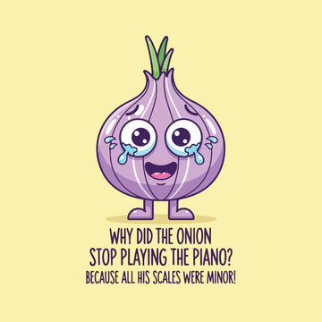 Cute Onio n Character with Pun
