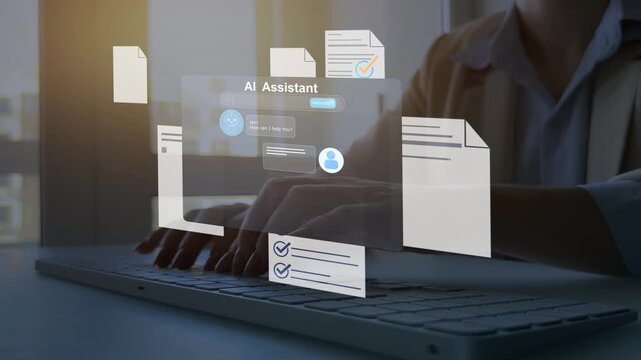 AI Assistant powered by machine learning for document writing, quality control, compliance checks, and verification workflows in modern digital business systems.
