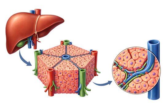 Healthy Liver Tissue Microscopic View