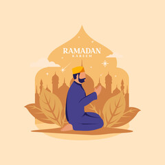 ramadan kareem islamic background vector