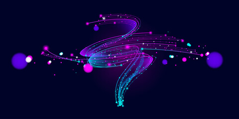 Illustration of abstract stream, AI brain concept. Artificial intelligence. Big data, technology, AI, data transfer, data flow, large language model, generative AI, LLM, NLP. NLG  © Krot_Studio