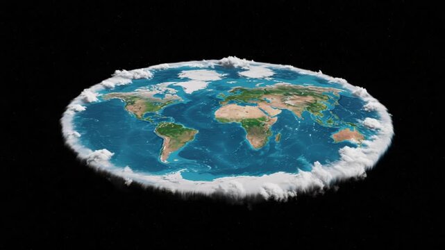 Flat Earth Map Depicts a Flat Planet Suitable For  Educational Purposes
