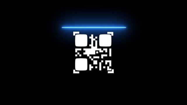 Qr code scanning animation digital display