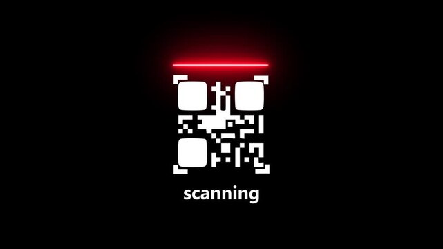 Qr code scanner motion graphic animation