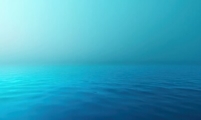 Obraz premium calm blue ocean with gentle ripples and a soft gradient sky, evoking peaceful serenity