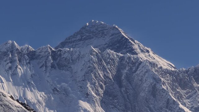 Mount Everest summit in Himalayas, Nepal