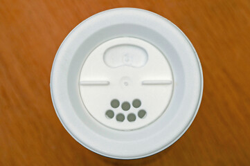 salt dispenser lid from above