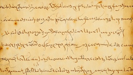 Vintage handwritten manuscript with elegant calligraphy on aged parchment