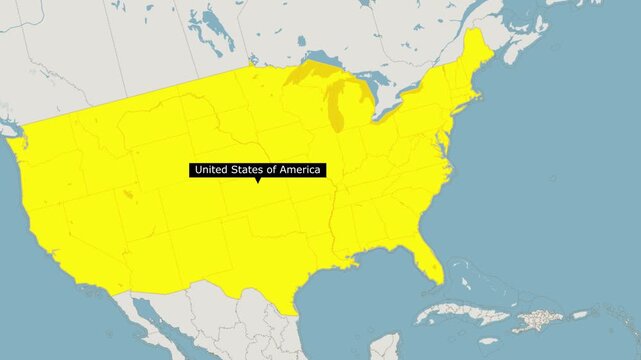 flag of USA flag painted in yellow color