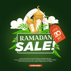 ramadan kareem islamic background vector