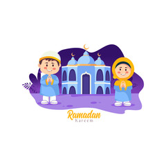 ramadan kareem islamic background vector