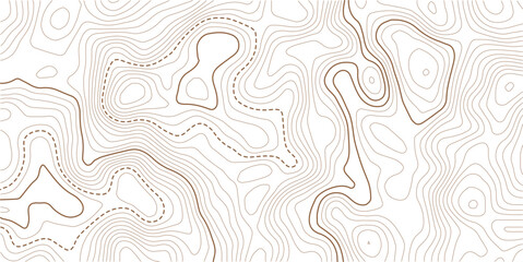Topographic line contour map background, Topographic map and landscape terrain texture grid,Vector geographic contour map. Background of the topographic map. Topographic map lines, contour background. © AFROZAOPORNA