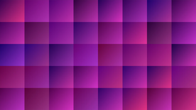 Abstract Dynamic Violet and Megenta Gradient Square Blocks Vector Background