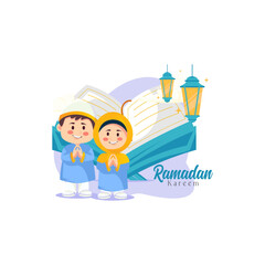 ramadan kareem islamic background vector