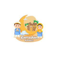 ramadan kareem islamic background vector