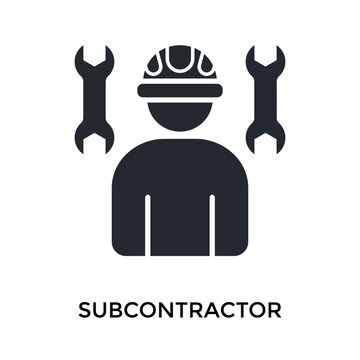 Subcontractor Icon Glyph Style. Vector Illustration For Graphic Design