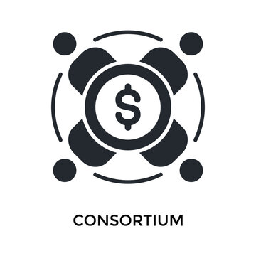 Consortium Icon Glyph Style. Vector Illustration For Graphic Design