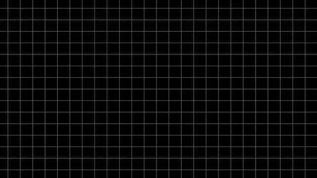 Animated gradient white background with grid moving wards. Horizontal Grid background video , dark color grid , with light effect animation