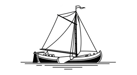 sailing ship isolated on white © Kangmas