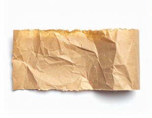 Obraz premium Recycled Kraft Paper Wrap Strip Isolated on White