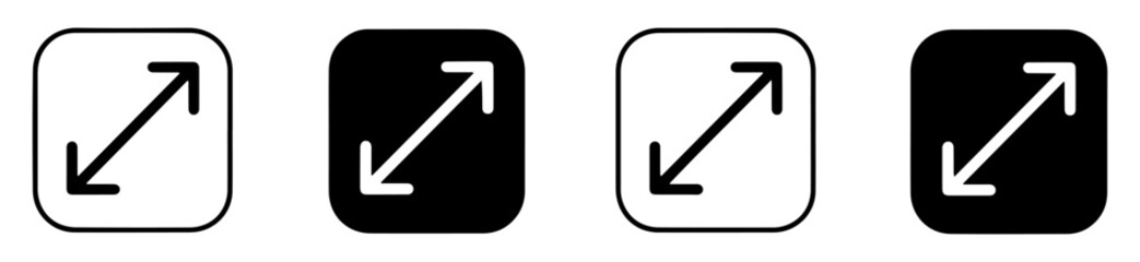 fullscreen expand arrows icon vector