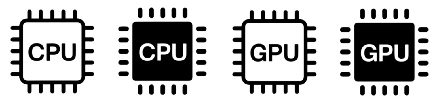 cpu gpu processor chip icon