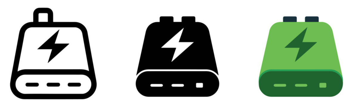 portable power bank charger icon