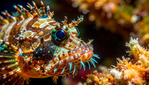 Glowing Deep-Sea Dragonfish Lure and Photophore Array