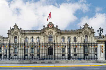 Government Palace of Peru, Plaza Mayor, Lima, Peru, South America © worldwidephotoweb