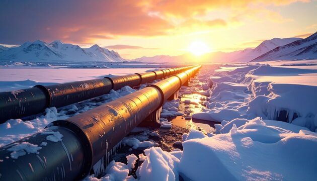Melting Permafrost Destabilizing Arctic Pipelines and Roads, Thawing Ground and Structural Damage in a Harsh Arctic Landscape