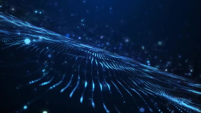 Floating streams light particles binary texture rotating subtly ultra realistic abstract futuristic seamless surreal ambience cascading softly unique style cinematic loop