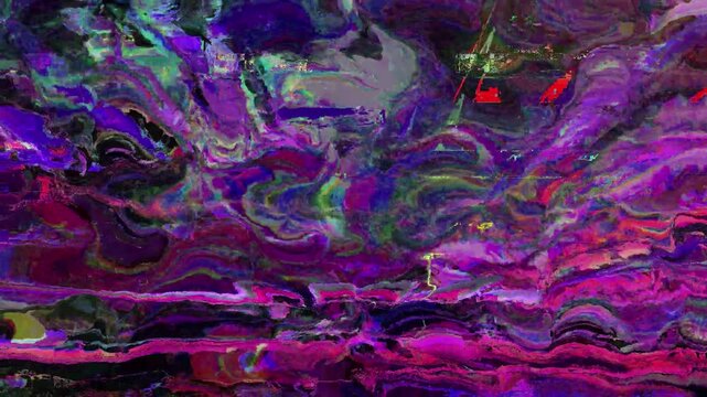 Liquid Watercolor Ink Glitch Effect Abstract Motion Background