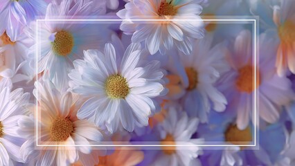 Soft Pastel Floral Pattern with Watercolor Daisies and Delicate Touches