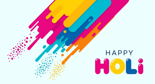 Bright Colorful Holi Celebration with Powder Shots