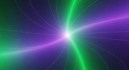 Glowing light effect purple green background illustration for presentation