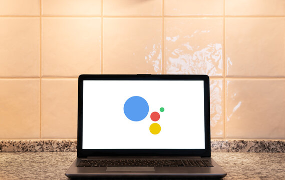 Google Assistant logo on a laptop. Link&ouml;ping, &Ouml;sterg&ouml;tland, Sweden 02-24-2026.