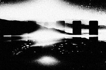 Raw Monochrome Surface Texture with Noise