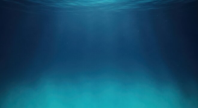 Underwater ocean background with sunlight rays