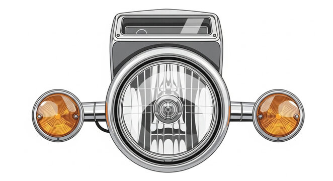 Vintage Car Headlight and Turn Signals.