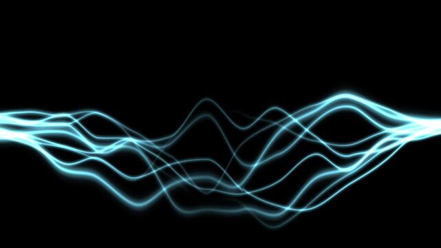 Abstract electric energy flow dynamic voltage current luminous plasma power grid futuristic technology motion background seamless glowing wave field digital lightning network electromagnetic surge 