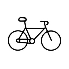 Fototapeta premium Minimalist Bicycle Icon in Black Silhouette Style
