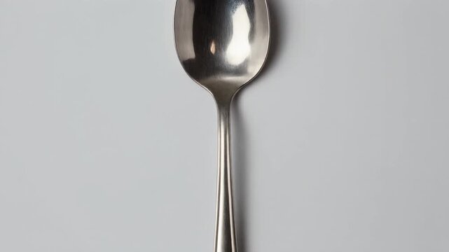 spoon and fork on white