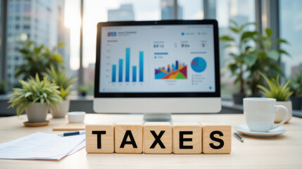 Taxes and accounting services for business financial management including annual tax return filing or fiscal audit preparation and tax deduction strategy for small enterprise profit optimization