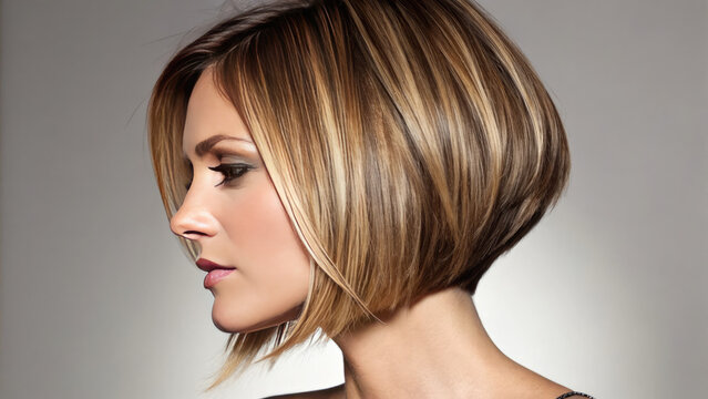 Mosaic of faces morphing men and women concept. Elegant short hairstyle showcasing modern hair fashion trend.