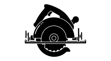 Circular saw icon for construction tools.