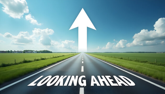 Looking Ahead Concept, Vision and Future Planning, Goal Setting, Motivation, Progress, Personal Growth, Opportunity and Forward Thinking